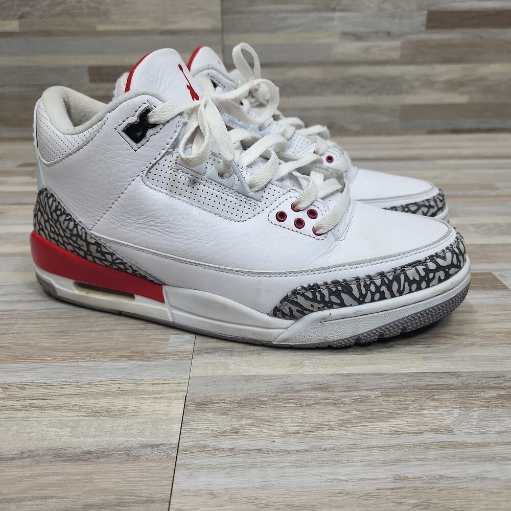 Air Jordan 3 Retro Hall of Fame Katrina White Red - Mens Size 10.5